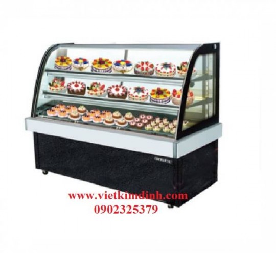 Tủ trưng bày bánh kính cong